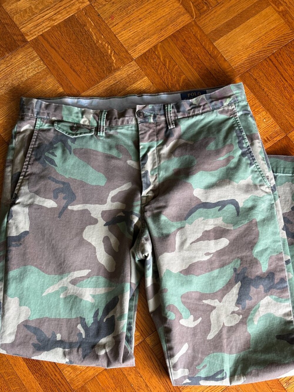 Polo Ralph Lauren Camo Chino Pants Mens Stretch Straight Fit 34 Waist